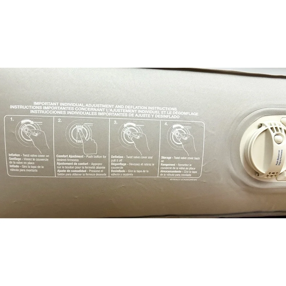 Queen AEROBED w/inflatable headboard/built-in electric pump/2-minutes to inflate